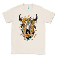 Natural sunflower boho bull skull with hands Classic Tee - RanaPortraitStore