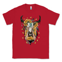 Red sunflower boho bull skull with hands Classic Tee - RanaPortraitStore
