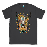 Smoke sunflower boho bull skull with hands Classic Tee - RanaPortraitStore