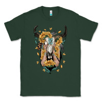 Sports Green sunflower boho bull skull with hands Classic Tee - RanaPortraitStore