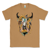 Toasted Coconut sunflower boho bull skull with hands Classic Tee - RanaPortraitStore