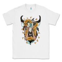 White sunflower boho bull skull with hands Classic Tee - RanaPortraitStore