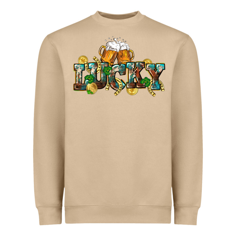 Lucky Beers St. Patrick's Day Heavyweight Sweatshirt by CowGirlArtShop | Teevron