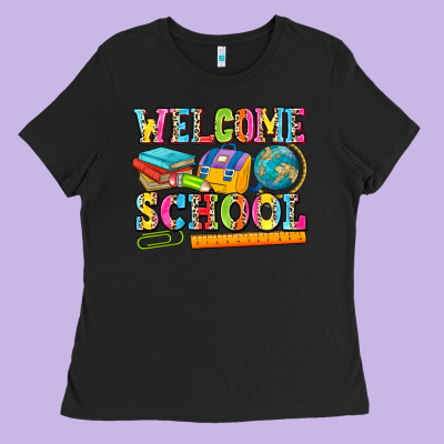Welcome School Ladies Tee Designed By Nancycooperartshop