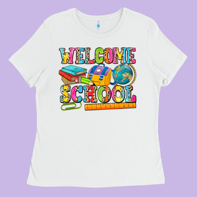 Welcome School Ladies Tee Designed By Nancycooperartshop