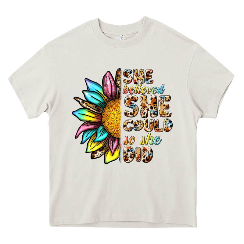She Believed She Could So She Did Heavy Core Tee by NancyCooperArtShop | Teevron