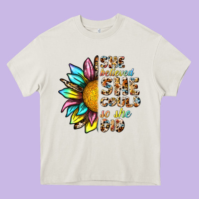 She Believed She Could So She Did Heavy Core Tee Designed By Nancycooperartshop