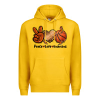 Lemon Peace Love Basketball Premium Hoodie - FaDigitalArtStudio