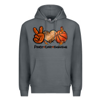 Rock Peace Love Basketball Premium Hoodie - FaDigitalArtStudio