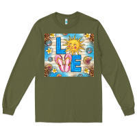 Army Green summer love Long Sleeve Tee - TumblerDesignByShophia