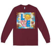 Burgundy summer love Long Sleeve Tee - TumblerDesignByShophia