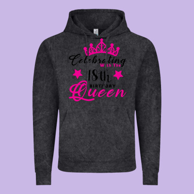 Celebrating With The 18th Birthday Queen Vintage Hoodie Designed By Bettercallsaul