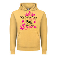 Vintage Mustard Celebrating With the 18th Birthday Queen Vintage Hoodie - Bettercallsaul