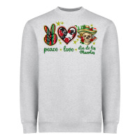 Peace Love Dia De Los Muertos Mexico Heavyweight Sweatshirt | Teevron