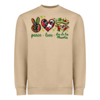 Mushroom Peace love dia de los muertos Mexico Heavyweight Sweatshirt - HowdyJamesFarm