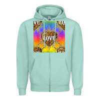 Seafoam Pride lgbtq leopard love heart seamless pattern Zipper Hoodie - BundleAndBundleShop