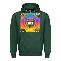 Sports Green Pride lgbtq leopard love heart seamless pattern Zipper Hoodie - BundleAndBundleShop