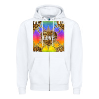 White Pride lgbtq leopard love heart seamless pattern Zipper Hoodie - BundleAndBundleShop