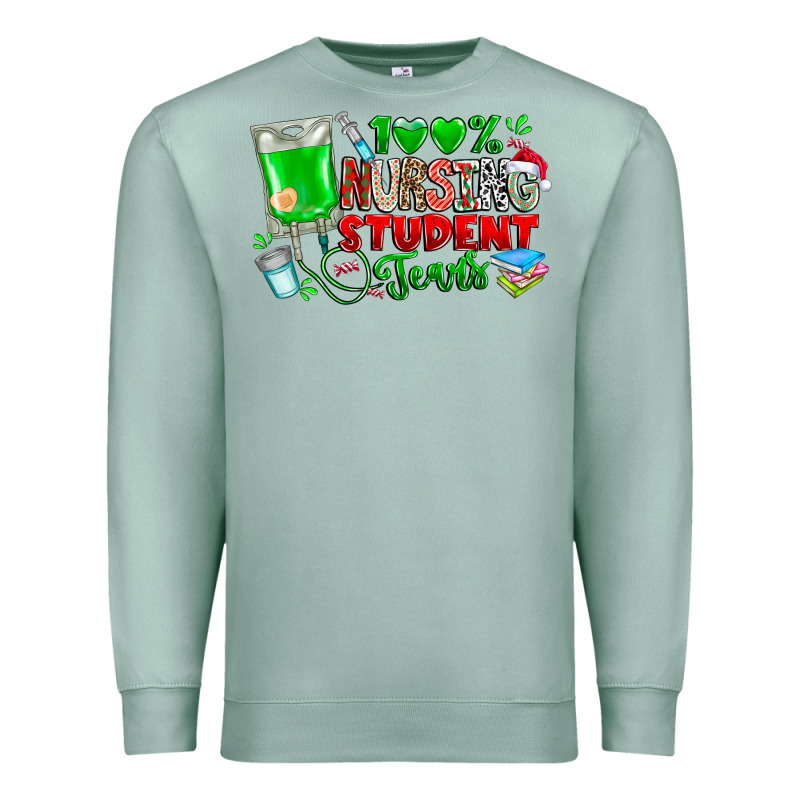 100 Nursing Student Tears Premium Sweatshirt by CowhideDigitalArt | Teevron