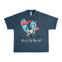 Midnight Navy Wine Flip Flops Girl Urban Heavy Tee - Bettercallsaul