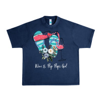 Navy Wine Flip Flops Girl Urban Heavy Tee - Bettercallsaul