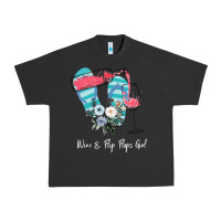 Pigment Black Wine Flip Flops Girl Urban Heavy Tee - Bettercallsaul