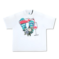 White Wine Flip Flops Girl Urban Heavy Tee - Bettercallsaul