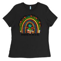 Black teachers we do it all rainbow Ladies Tee - NancyCooperArtShop