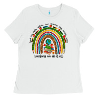 White teachers we do it all rainbow Ladies Tee - NancyCooperArtShop
