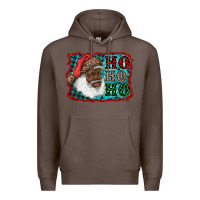 Coffee african american santa ho ho ho Premium Hoodie - RanaPortraitStore