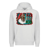 Dove Grey african american santa ho ho ho Premium Hoodie - RanaPortraitStore