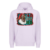 Lilac african american santa ho ho ho Premium Hoodie - RanaPortraitStore