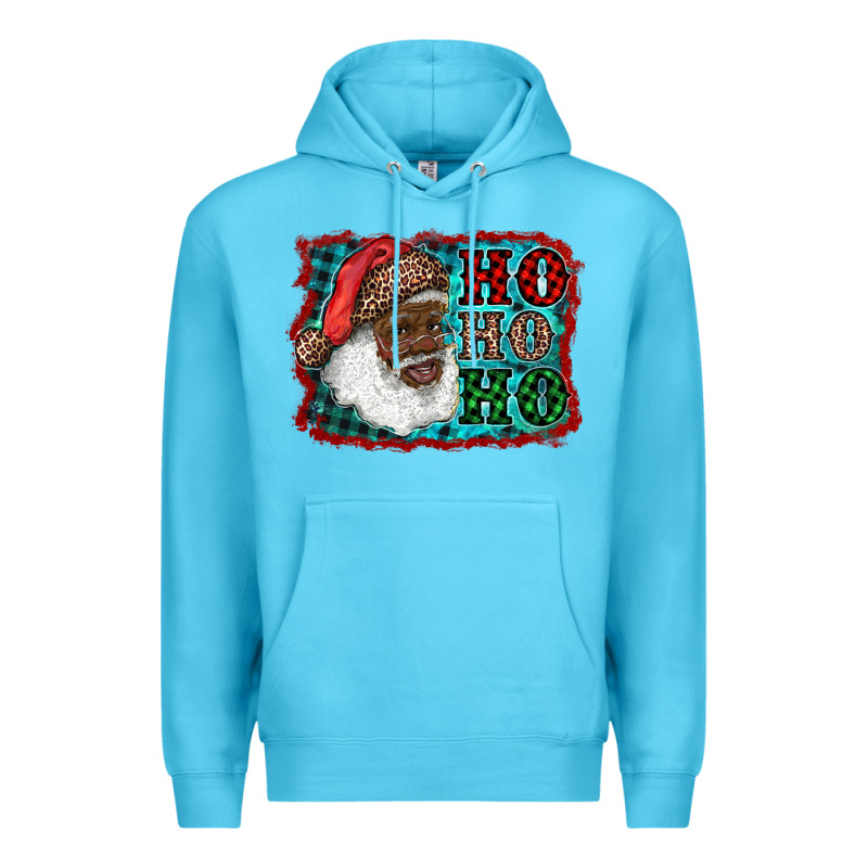 African American Santa Ho Ho Ho Premium Hoodie by RanaPortraitStore | Teevron