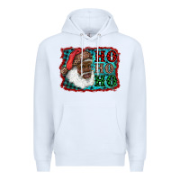 White african american santa ho ho ho Premium Hoodie - RanaPortraitStore