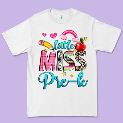 Little Miss Pre K Premium Tee Designed By Nancycooperartshop