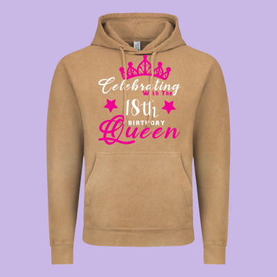 Celebrating With The 18th Birthday Queen Vintage Hoodie Designed By Bettercallsaul