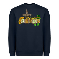 Navy Love like Jesus St. Patrick's Heavyweight Sweatshirt - CowGirlArtShop