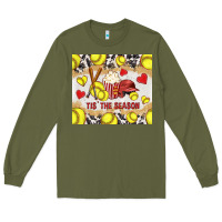 Army Green tis' the season softball with cowhide tumbler tbs Long Sleeve Tee - TumblerDesignByShophia