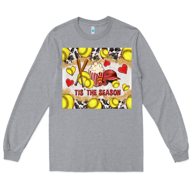 Tis' The Season Softball With Cowhide Tumbler Tbs Long Sleeve Tee by TumblerDesignByShophia | Teevron