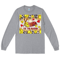 Heather Grey tis' the season softball with cowhide tumbler tbs Long Sleeve Tee - TumblerDesignByShophia