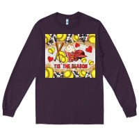 Plum tis' the season softball with cowhide tumbler tbs Long Sleeve Tee - TumblerDesignByShophia