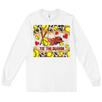 White tis' the season softball with cowhide tumbler tbs Long Sleeve Tee - TumblerDesignByShophia