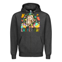 Charcoal Heather Easter Day Zipper Hoodie - BundleAndBundleShop
