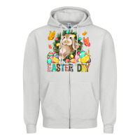 Dove Grey Easter Day Zipper Hoodie - BundleAndBundleShop