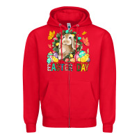 Red Easter Day Zipper Hoodie - BundleAndBundleShop
