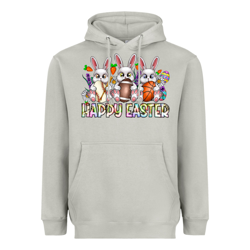 Happy Easter Spot Rabbit Heavyweight Hoodie by CowhideDigitalArt | Teevron