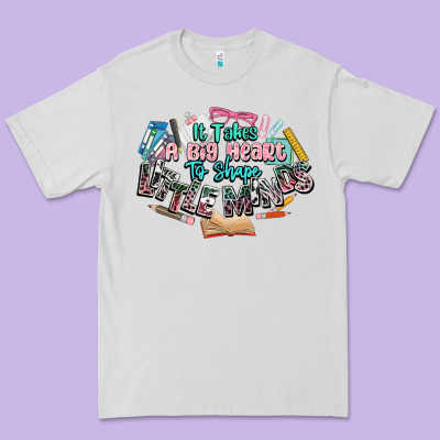 It Takes A Big Heart To Shape Little Mind Teacher Premium Tee Designed By Nancycooperartshop