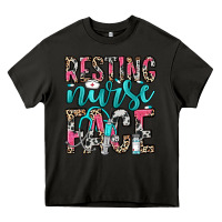 Asphalt resting nurse face Heavy Core Tee - NancyCooperArtShop