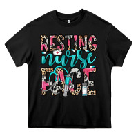 Black resting nurse face Heavy Core Tee - NancyCooperArtShop