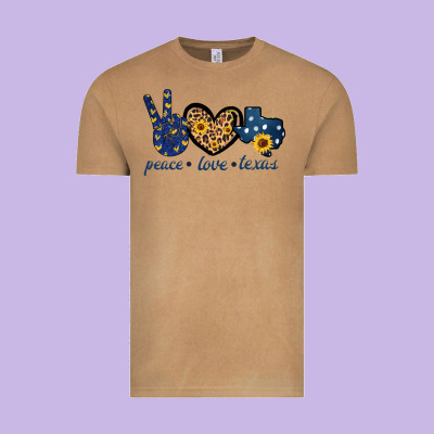 Peace Love Texas Vintage Tee Designed By Bettercallsaul